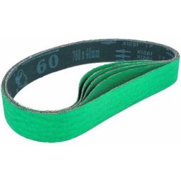 5 Bandes Abrasives En Zirconium Pour Ponceuse à Bande - Grain 60 - 760 x 40 Mm - Noir