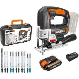 WORX Scie Sauteuse électrique sans Fil Professionnelle 18V (20V MAX), Batterie Powershare, WX543.2