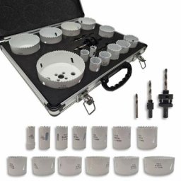 Coffret 13 Trépans Bi-Métal hss (M3) pro Acier Bois pvc - Scie Cloche 13 Pcs Lame de Scie + 2
