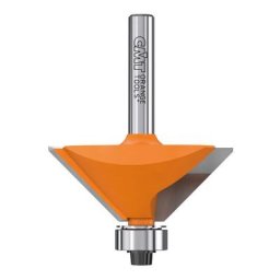 CMT : Fraise carbure chanfrein 45° XL guidage - Queue 12 mm