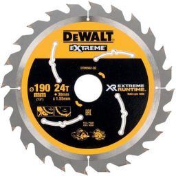 DEWALT DT99562-QZ - Disco de Sierra XR EXTREME RUNTIME 190mm x 30mm 24D