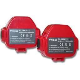 2x batterie compatible avec Makita 6227D, 6227DW, 6227DWBE, 6227DWE, 6227DWLE, 6270D, 6270DWAE,