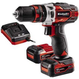 Perceuse-visseuse à percussion Einhell te-cd 12/1 Li-i sans fil - Rouge