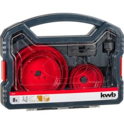 109178 Jeu de scies-cloches 8 pièces 68 mm, 76 mm, 89 mm, 102 mm, 127 mm 8 pc(s) - KWB