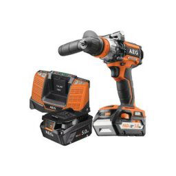 Perceuse à percussion brushless AEG 18V Li-ion - 2 batteries 5.0Ah - 1 chargeur - BSB18CBLLI-502C