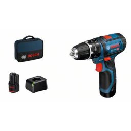 Bosch - Perceuse visseuse à percussion gsb 12V-15 2 Batt.2Ah + charg.20 - 06019B690H