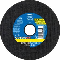Pferd - 125 mm Disque de coupe pour acier et acier inoxydable (inox) / 1,0 mm Paquet de 25