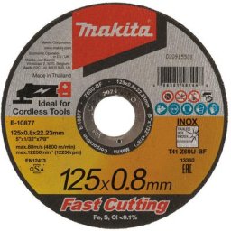 Makita - E-10877-12 Disque à tronçonner Met/Inox 125 x 0,8 x 22,23