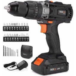 Perceuse électrique sans fil Tacklife 20 v Max, 310 lb-pi, mandrin en métal 1/2', tournevis