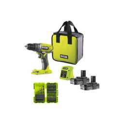 Ryobi - Pack Perceuse Visseuse R18DD2-220S - 18V One Plus - 2 batteries 2,0Ah - chargeur - Coffret