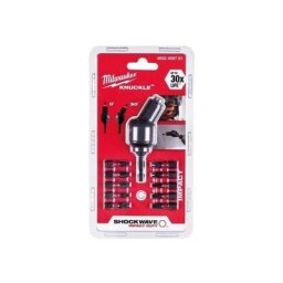 Milwaukee - Renvoi d'angle cardan + 10 embouts vissage - 4932459781