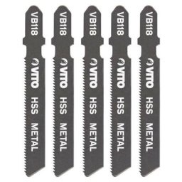 Vito Pro-power - Lot de 5 Lames Scie sauteuse Acier Long: 77mm vito Coupe 1 à 3mm Emboîtement Bosch