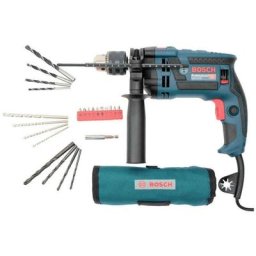 Perceuse à percussion Bosch GSB 16 RE 750 W + accessoires, + mallette