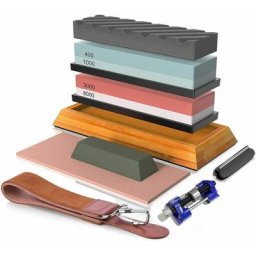 Kinarito - 400 / 1000 3000 / 8000 Whetstone Prime Cut Affutage Pierre Set Sharpener Antiderapant