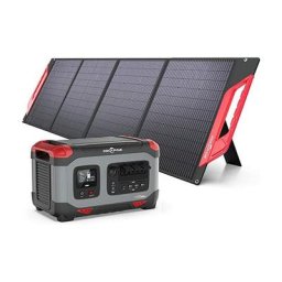 Groupe Electrogène, Générateur électrique Portable 1254.4Wh/1300W avec panneau solaire pliable de