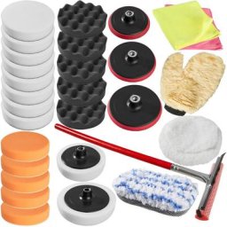 Set d'éponges de polissage et 5 disques de polissage Auto - 29 pcs - tampons de polissage, éponges