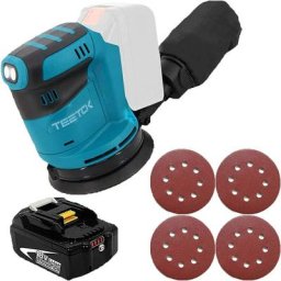 Ponceuse orbitale aléatoire sans fil, ponceuse 18V ø 125mm, adaptée à la batterie Makita, avec