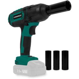 Vonroc - Clé à choc sans fil 20V – 150Nm - Avec 4 douilles Sans batterie, ni chargeur