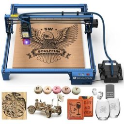 S30 Graveur Laser, Découpe Laser avec Kit Air Assist Automatique Complet, protection des yeux, pour