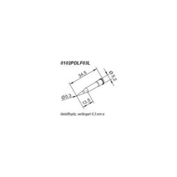 0102PDLF03L Panne de fer à souder forme de crayon Taille de la panne 0.30 mm Contenu 1 pc(s)