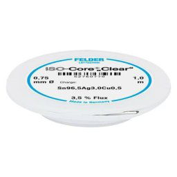Felder Löttechnik - ISO-Core Clear SAC305 Étain à souder bobine Sn96,5Ag3Cu0,5 0.75 mm