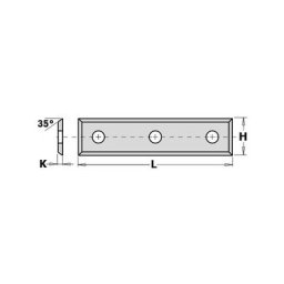 Cmt Orange Tools - 790.500.09 couteau hw-hc 3 trous (4 coupants 35°) 50X9X1,5