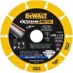 Dewalt - Disque de coupe diamant Extreme Metal DT40252-QZ (ø 125 x 22.3 mm)