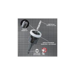 Kit terrasse : fraisoir carbure 45° perçage diamètre 4mm pour vis de 4,5 à 6mm