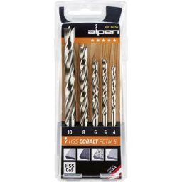0063300005100 Jeu de forets pour le bois 5 pièces 4 mm, 5 mm, 6 mm, 8 mm, 10 mm 1 pc(s) - Alpen