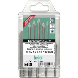Jeu de forets pour verre et carrelage Heller QuickBit® CeramicMaster 24942 1/4 (6,3 mm) 1 set 5