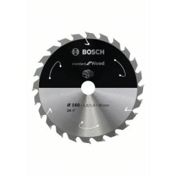 Lame de scie circulaire standard pour bois, 160x1.5 / 1x20, 24 dents - Bosch
