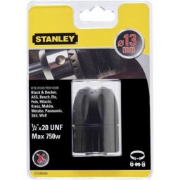 Stanley - Portable automatique ø 13 mm. Fil féminin. 1/2 x 20 unf. Max. 750W.