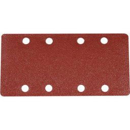 Silverline 675218 Feuilles abrasives auto-agrippantes perforées 1/3, 10 pcs - Grain 80