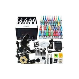 Machine à tatouer Kit complet 40 couleurs d'encre 50 aiguilles 2 machines de fabrication allemande