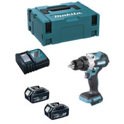 Makita - 18V Perceuse visseuse à percussion DHP486RTJ / 2 batteries 5,0 Ah + chargeur makpac