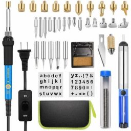 Kit de Pyrogravure 54 pcs Pyrogravure sur Bois 60W Température Réglable de 200 à 450 °c - Pour