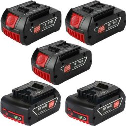 (pack de 5)Batterie au lithium professionnelle 18 V 5,0 Ah pour Bosch 2607336092 2607336236 BAT619G