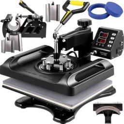 Vevor - Machine Impression Textile 8 en 1 Presse a Chaud Noire 29x38 cm Imprimante Presse Machine