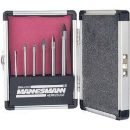 Brüder Mannesmann - Jeu de forets pour verre et carrelage M54806 tige cylindrique 1 set 6 pièces