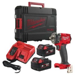 Boulonneuse à chocs 18V 3/8 339 Nm (2x5,0 Ah) en coffret M18 FIW2F38-502X - MILWAUKEE 4933478652