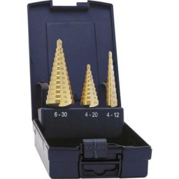 Jeu de forets étagés hss Exact 5351 4 - 12 mm, 4 - 20 mm, 6 - 30 mm TiN 1 set - 3 pièces