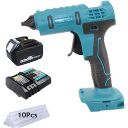 Pistolet à colle à colle chaude, remplacement de Makita avec batterie 5500mAh et chargeur DC18RC,
