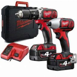 Lot 18V perceuse visseuse M18 bpd + visseuse à choc M18 BID-0 milwaukee - 2 batteries M18 B4 + 1