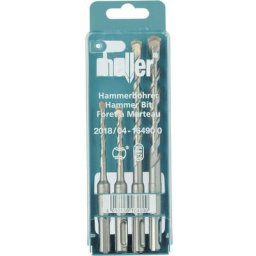 Bionic 16490 0 carbure de tungstène Jeu de forets pour marteau-perforateur 4 pièces 5 mm, 6 mm, 8