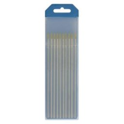 GYS - Etui de 10 électrodes tungstène Lanthane WL15 ø 1,6 - Or (ac/dc) - 045330