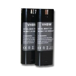 2x Batteries compatible avec Makita 6073DW, 6073DWK, 6075D, 6075DW, 6172D, 6172DW, 6710D, 6710DW