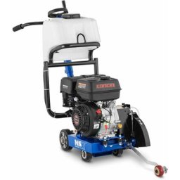 Scie À Sol Thermique Asphalte Béton 9 ch Réservoir D'Eau De 25L Disque Ø 350 mm - Gris