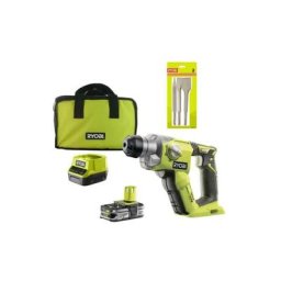 Ryobi - Pack Marteau perforateur 18V OnePlus - 1 batterie LithiumPlus 2.5Ah - Kit 3 burins sds+