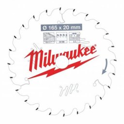 Milwaukee - Lame de scie circulaire bois 165x20x2.2 24 dents