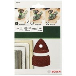 Feuille abrasive pour ponceuse Multi avec bande auto-agrippante, perforé Bosch Accessories